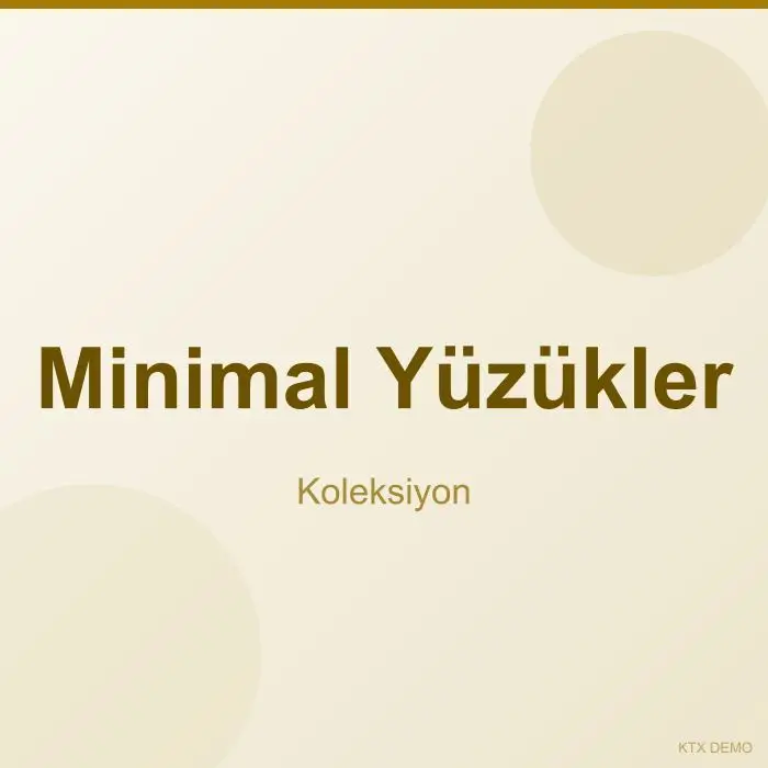 Minimal Yüzükler