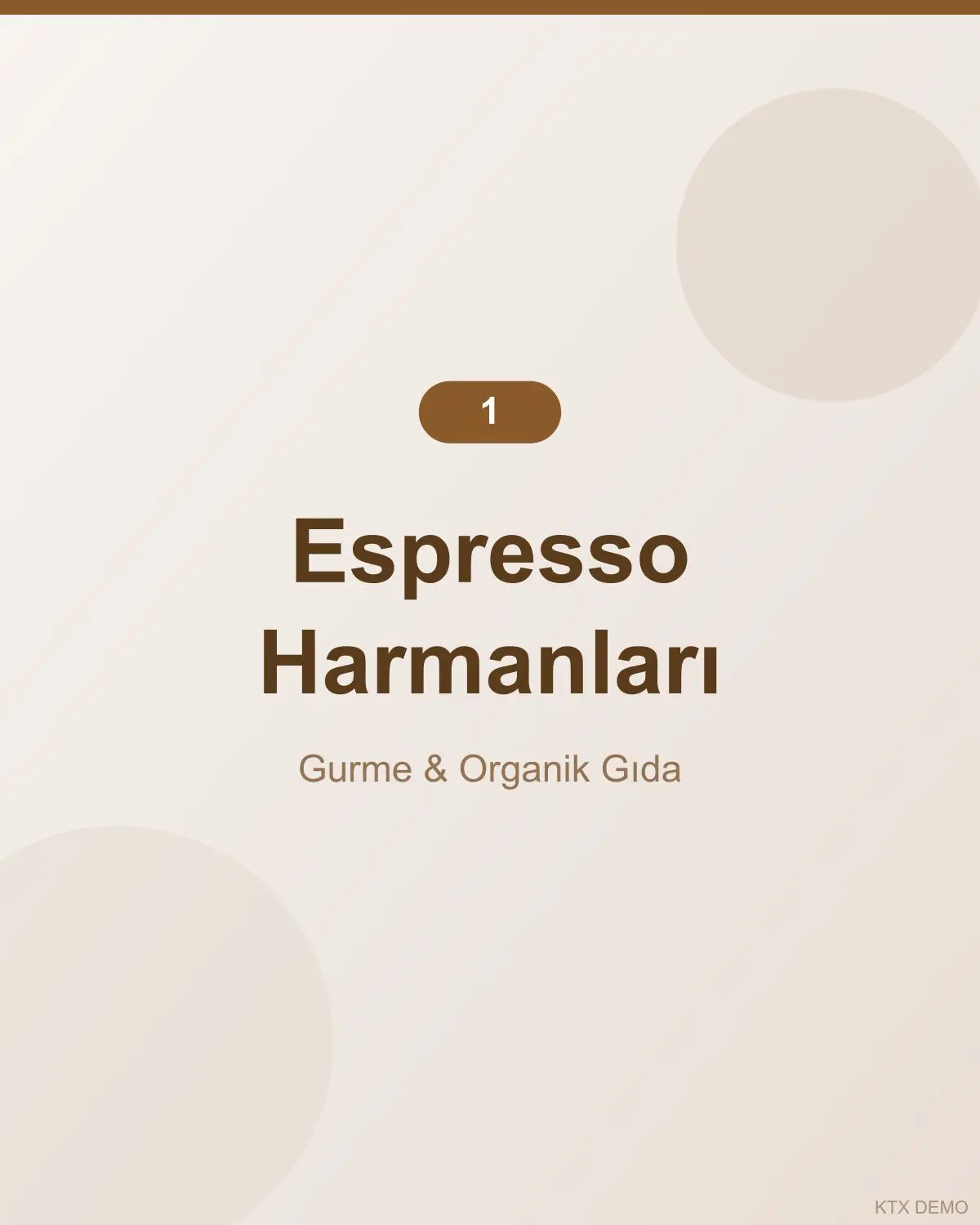 Dengeli Akdeniz Espresso 1