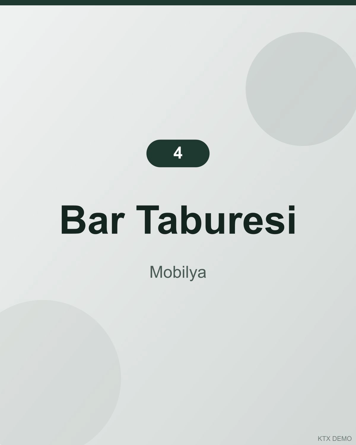 Klasik Deri Bar Taburesi 1