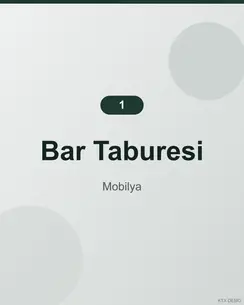 Klasik Deri Bar Taburesi 1