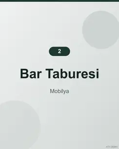 Klasik Deri Bar Taburesi 1
