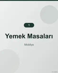 Rustik Mermer Yemek Masası 2