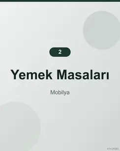 Rustik Mermer Yemek Masası 2