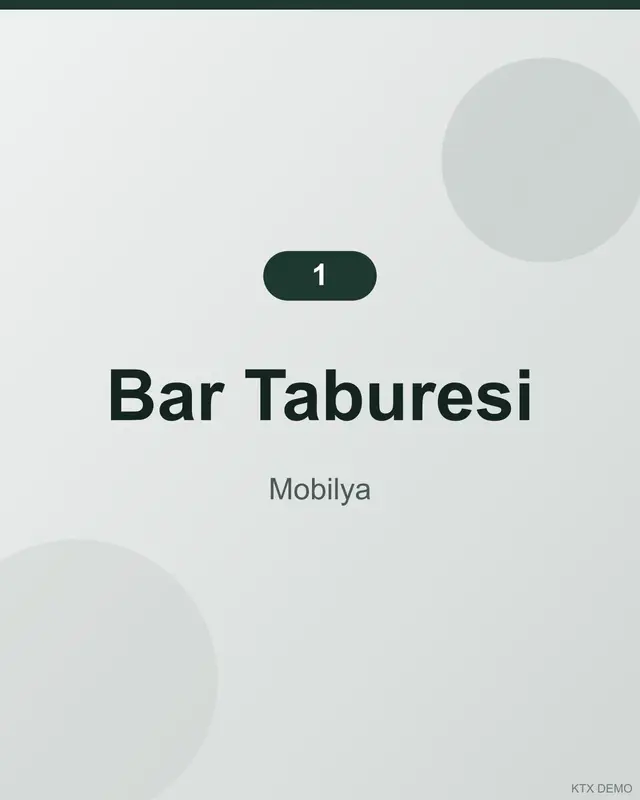 Modern Meşe Bar Taburesi 24