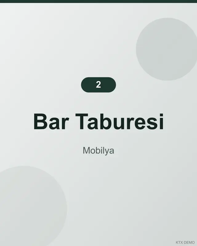 Modern Meşe Bar Taburesi 24-2