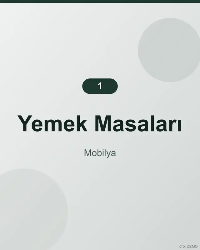 Modern Meşe Yemek Masası 24